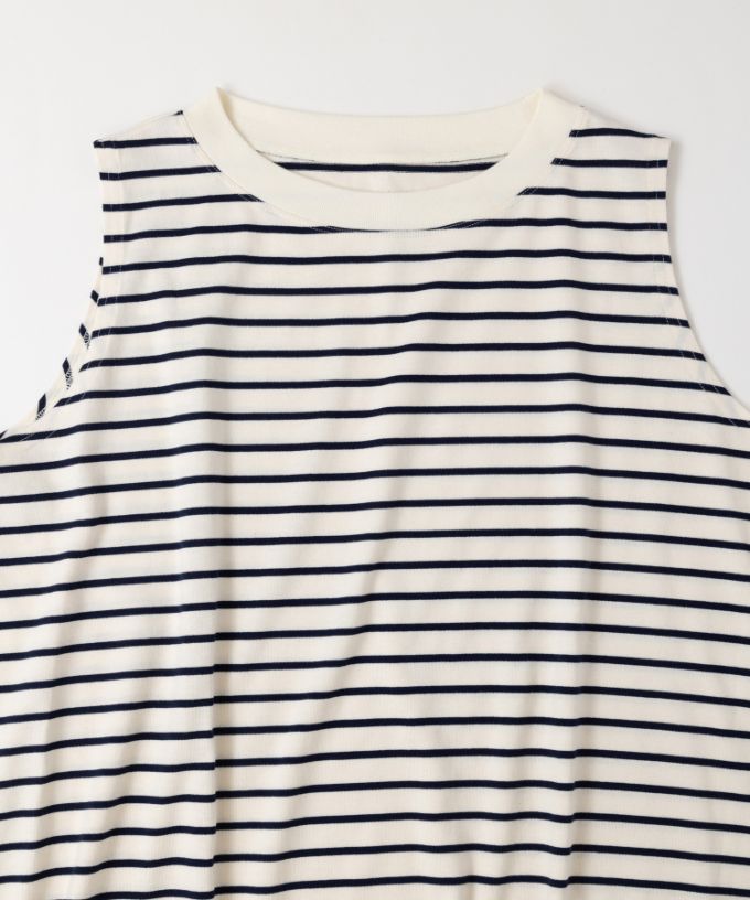 アイリストップ・C　Aラインのボーダーノースリーブ