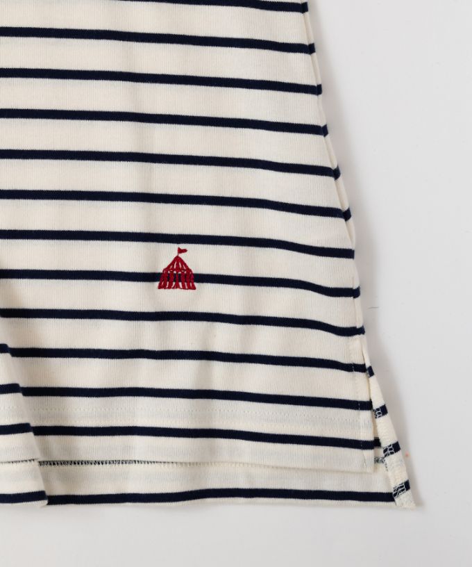 アイリストップ・C　Aラインのボーダーノースリーブ