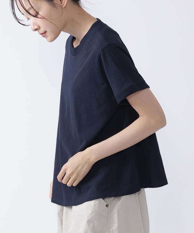 ピノトップ　強撚天竺コットンのシンプルT