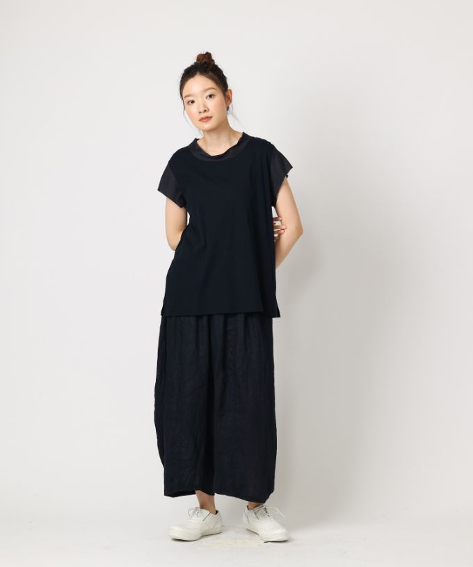 ラッカーパンツ麻・B リネンのコクーンシルエットパンツ/ITEM,PANTS  