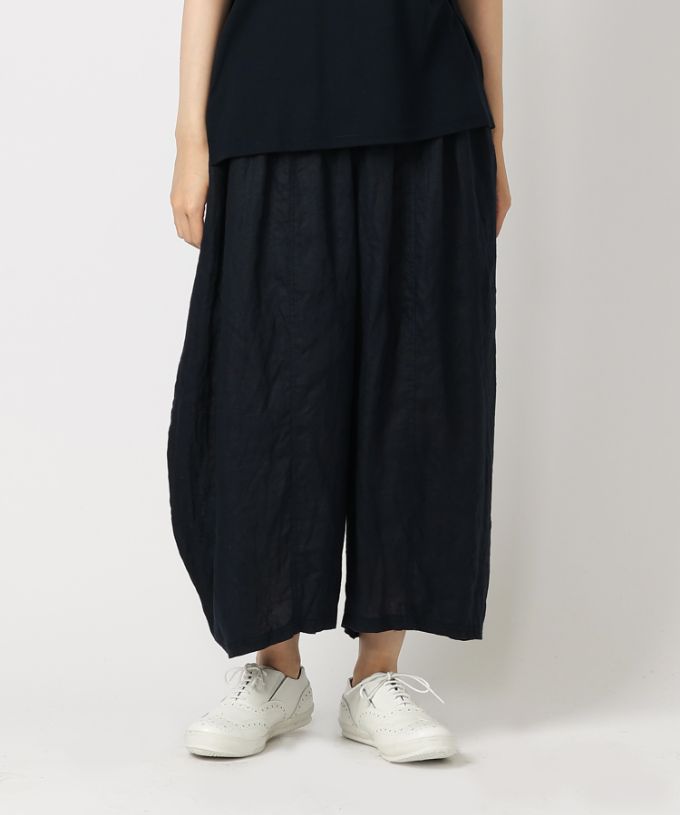 ラッカーパンツ麻・B リネンのコクーンシルエットパンツ/ITEM,PANTS  