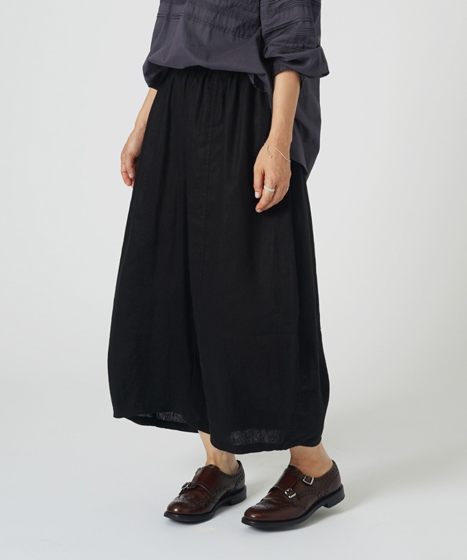 ラッカーパンツ麻・B リネンのコクーンシルエットパンツ/ITEM,PANTS  