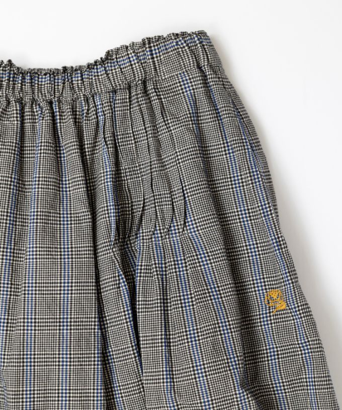 トレズスカート・グレン　オリジナルグレンチェックのコクーンシルエット