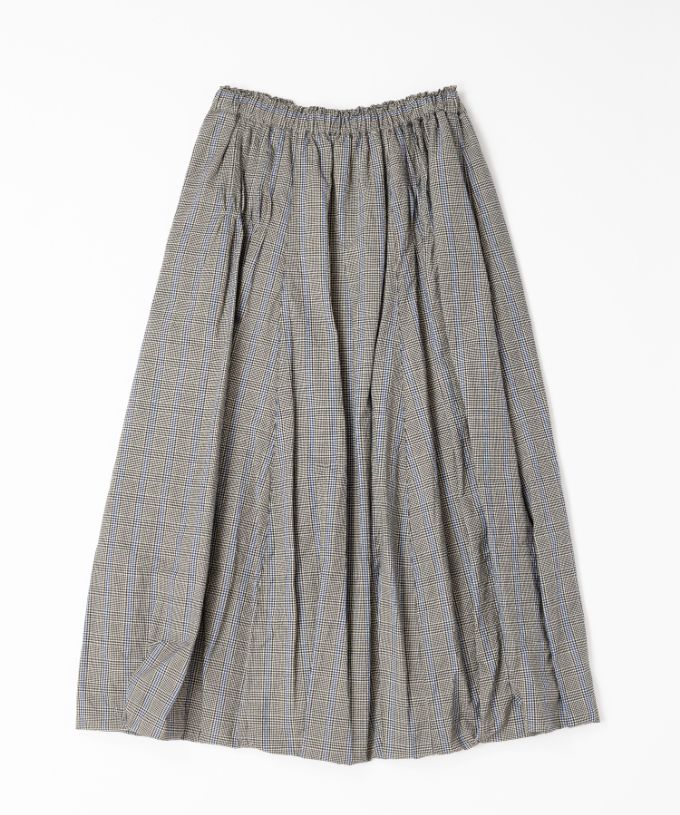 トレズスカート・グレン　オリジナルグレンチェックのコクーンシルエット