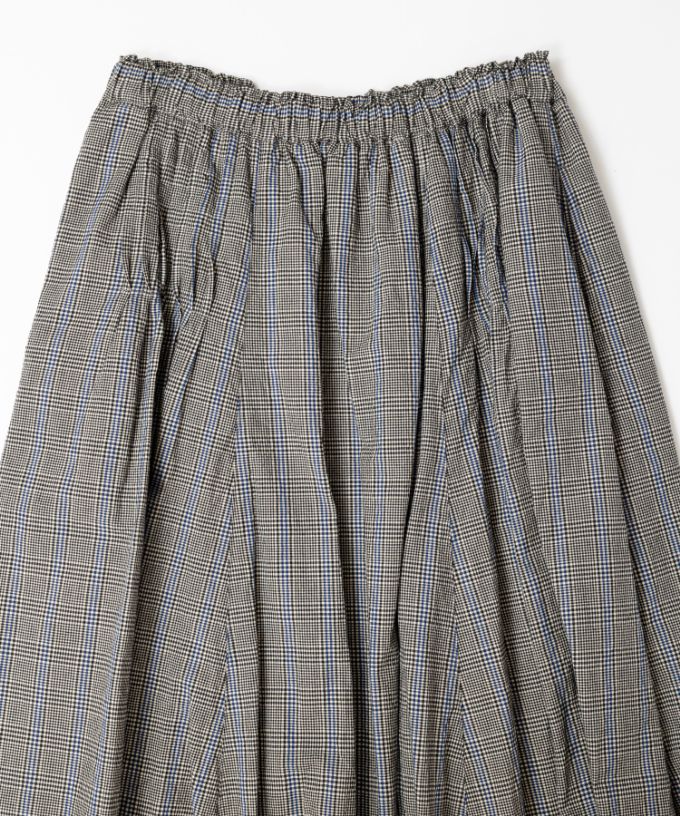 トレズスカート・グレン　オリジナルグレンチェックのコクーンシルエット