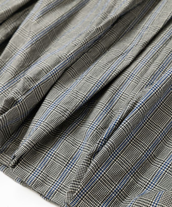 トレズスカート・グレン　オリジナルグレンチェックのコクーンシルエット