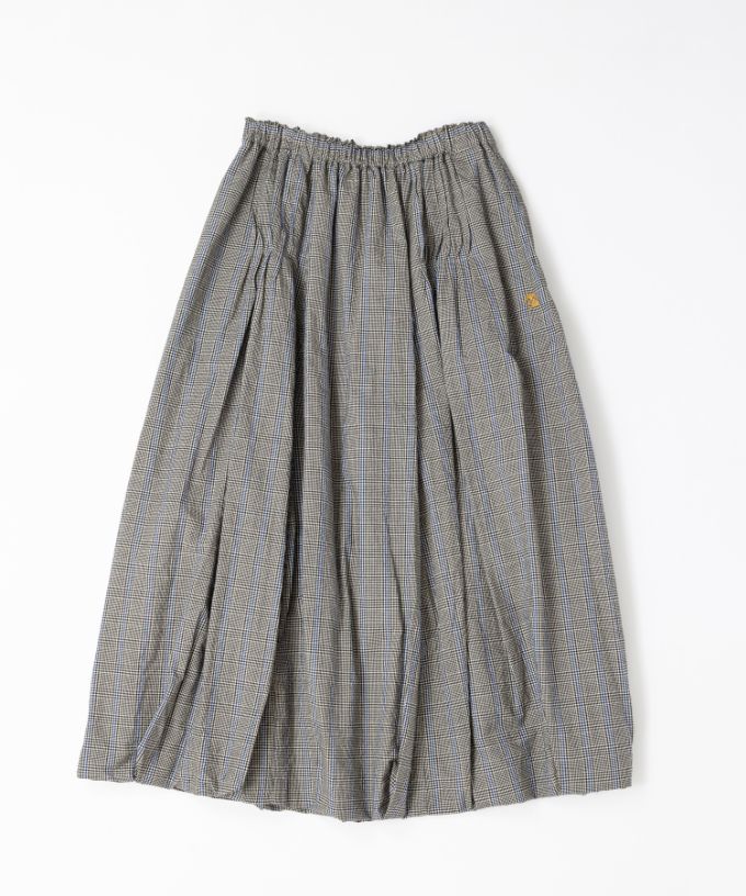 トレズスカート・グレン　オリジナルグレンチェックのコクーンシルエット