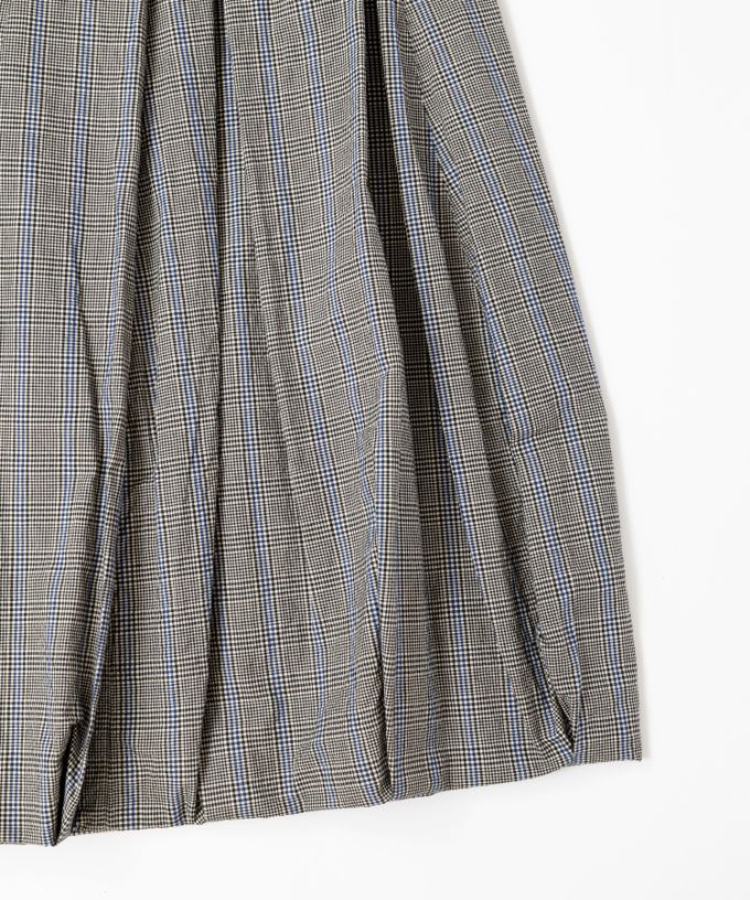トレズスカート・グレン　オリジナルグレンチェックのコクーンシルエット