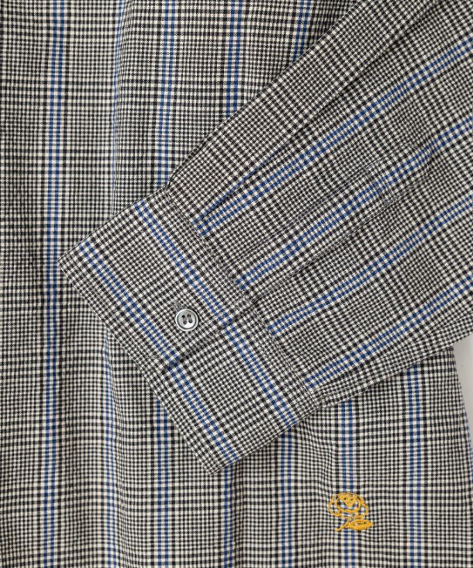 アンジェ・グレン　オリジナルグレンチェックの後ろタックブラウス