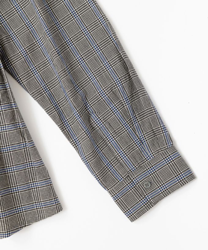 アンジェ・グレン　オリジナルグレンチェックの後ろタックブラウス