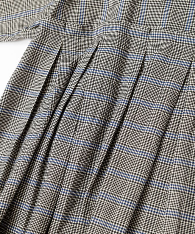 アンジェ・グレン　オリジナルグレンチェックの後ろタックブラウス