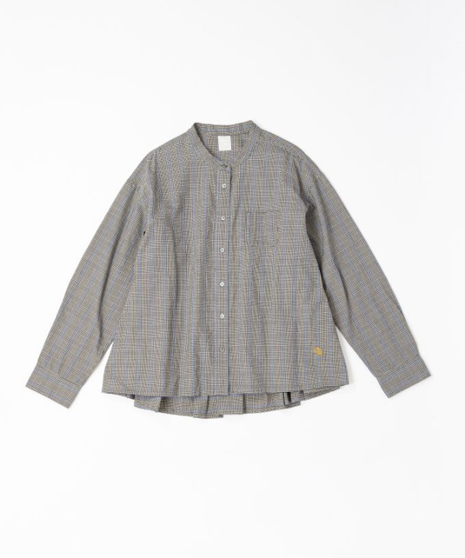 アンジェ・グレン　オリジナルグレンチェックの後ろタックブラウス