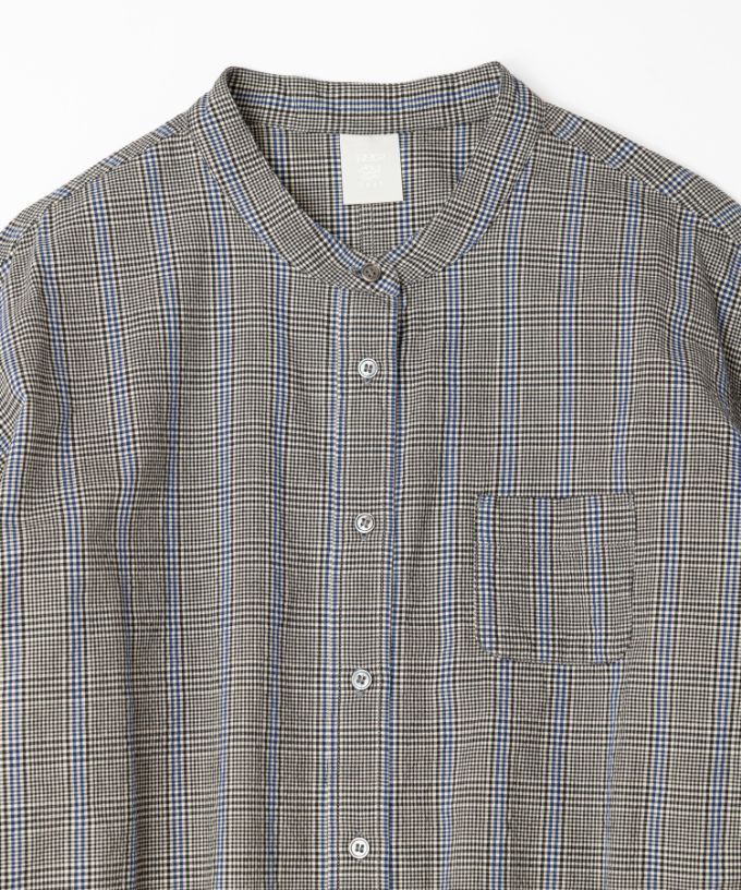 アンジェ・グレン　オリジナルグレンチェックの後ろタックブラウス