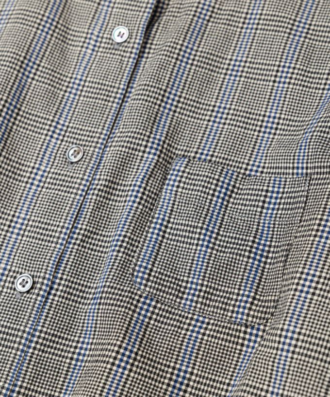 アンジェ・グレン　オリジナルグレンチェックの後ろタックブラウス