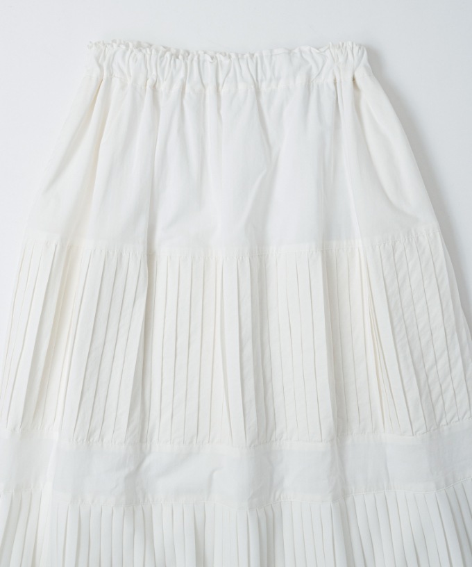 テディスカート プリーツのティアードスカート
