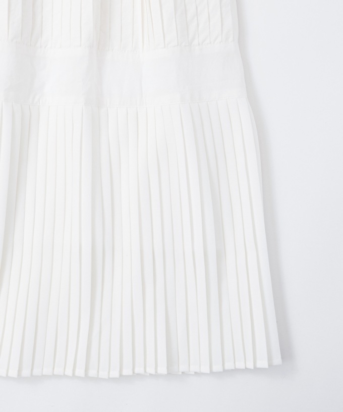 テディスカート プリーツのティアードスカート