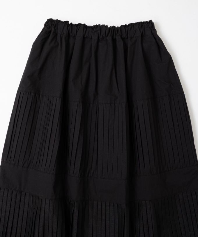テディスカート プリーツのティアードスカート