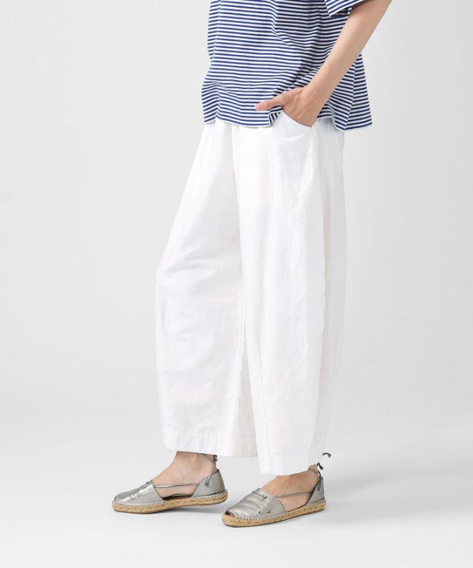 ロキパンツ　綿麻素材のバルーンシルエットボトム