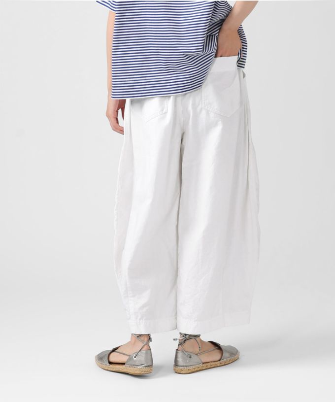 ロキパンツ　綿麻素材のバルーンシルエットボトム