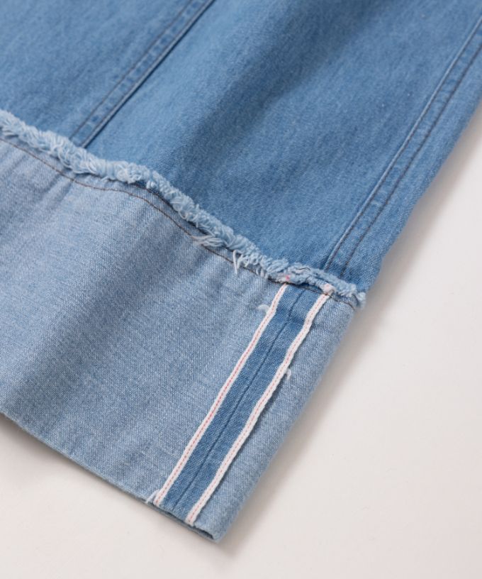 テレパンツ・C シルエットのきれいなデニムワイドパンツ/ITEM