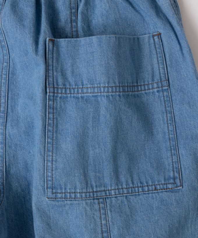 テレパンツ・C シルエットのきれいなデニムワイドパンツ/ITEM