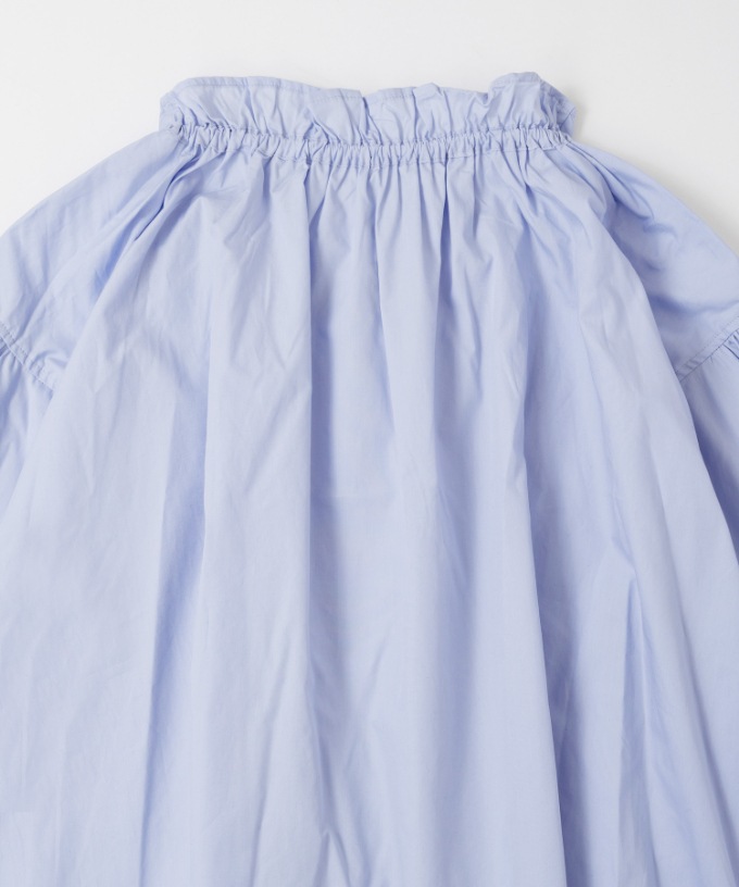 【SALE】ベティブラウス　ギャザーネックのコットンブラウス