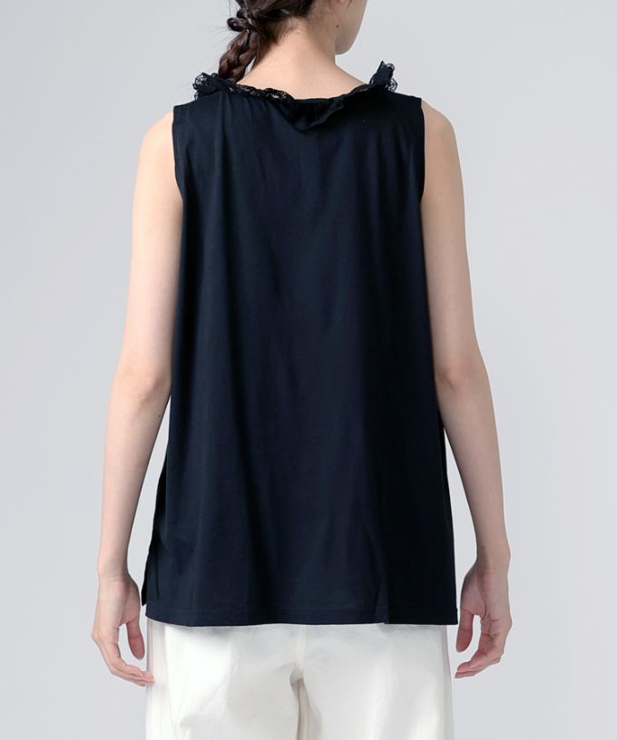 irojikake ノースリーブトップス　NAVY irojikake ノースリーブトップス NAVY セール】* 〈手洗い可能