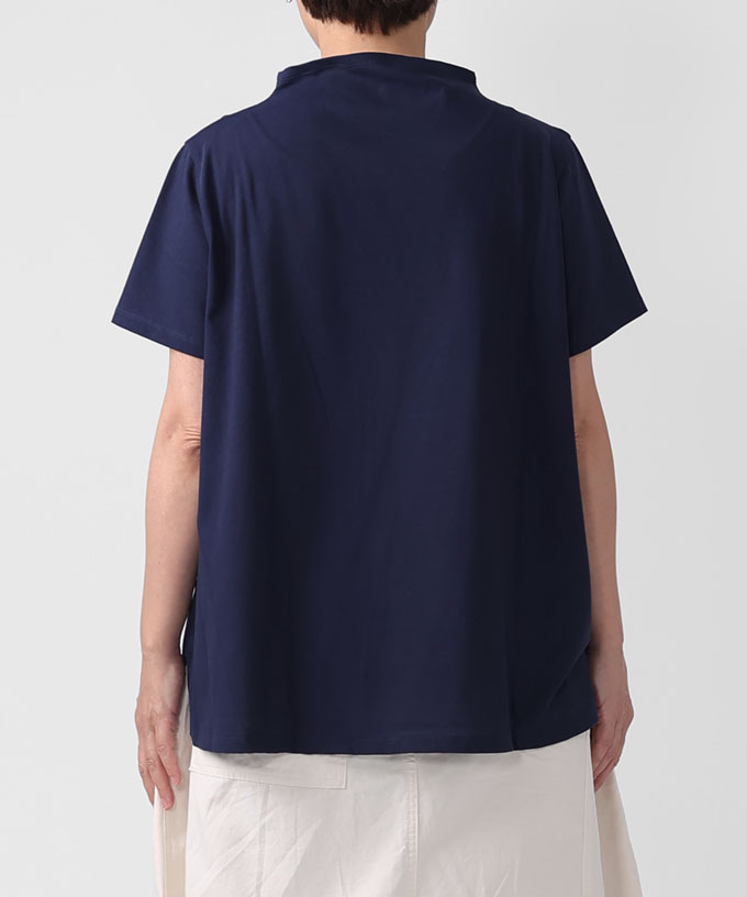 【SALE】メロディトップ パッチポケットのついたボトルネックトップ
