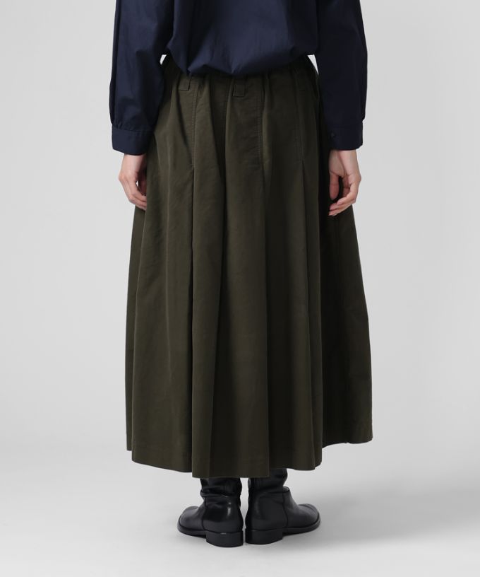 メーヌスカート　起毛素材のマリン風フレアスカート