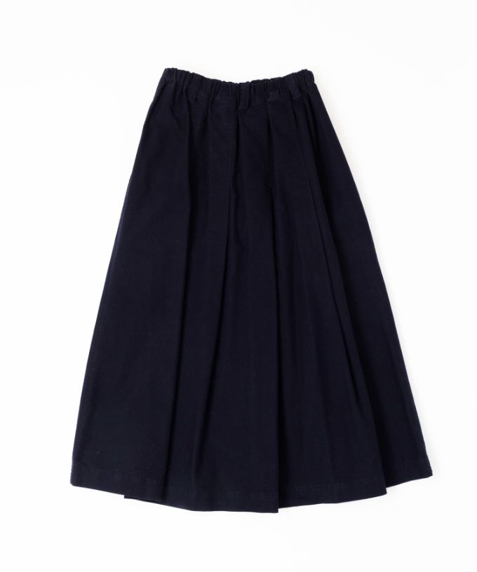 メーヌスカート　起毛素材のマリン風フレアスカート
