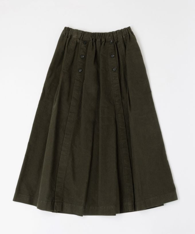 メーヌスカート　起毛素材のマリン風フレアスカート