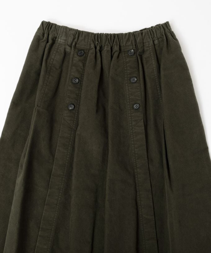 メーヌスカート　起毛素材のマリン風フレアスカート