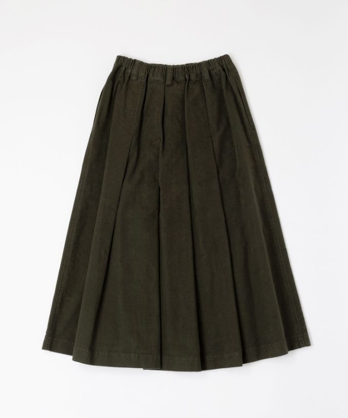 メーヌスカート　起毛素材のマリン風フレアスカート