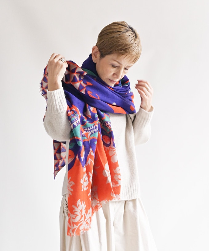 ならんで ならんで  ［Kusakanmuri　ウールストール ]