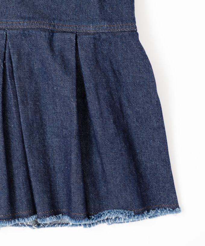 マルセル　ペプラム切り替えのデニムベスト