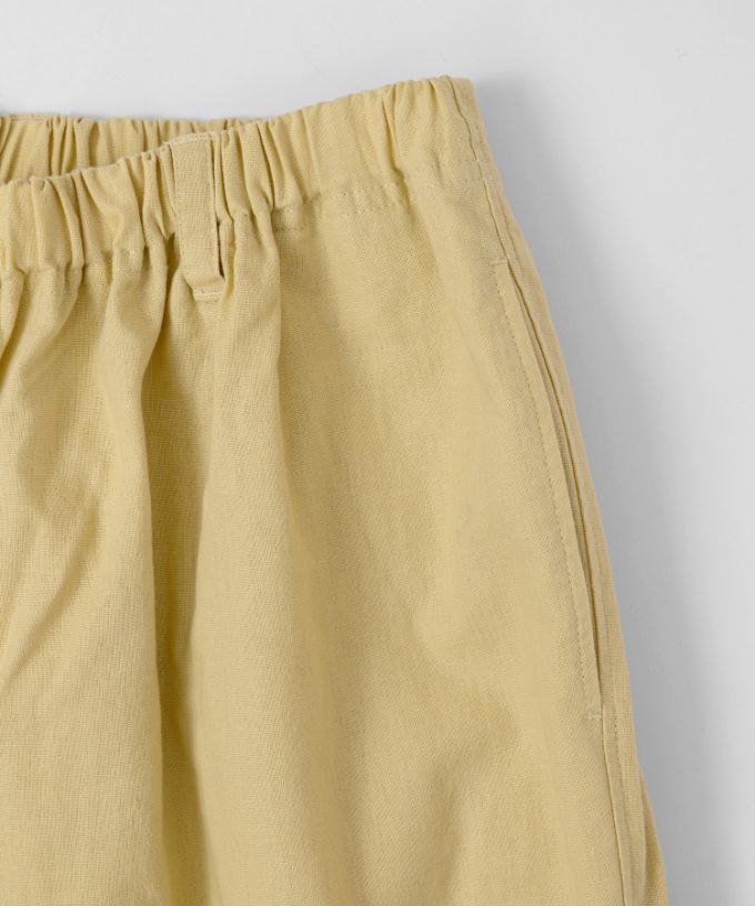 マオパンツ・28　綿麻素材の後ろビッグポケットパンツ