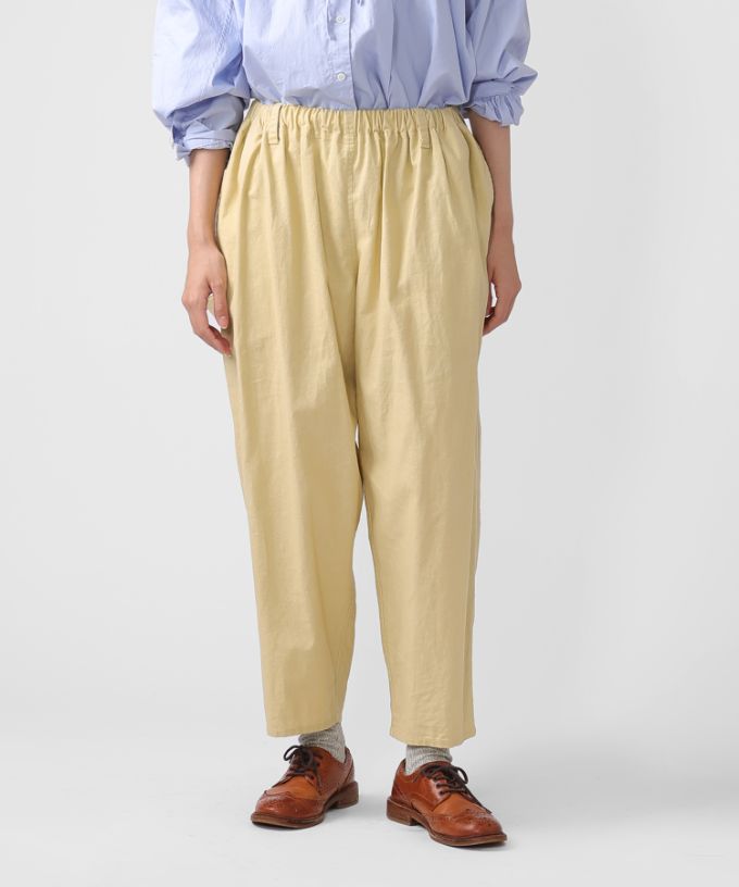 マオパンツ・28　綿麻素材の後ろビッグポケットパンツ