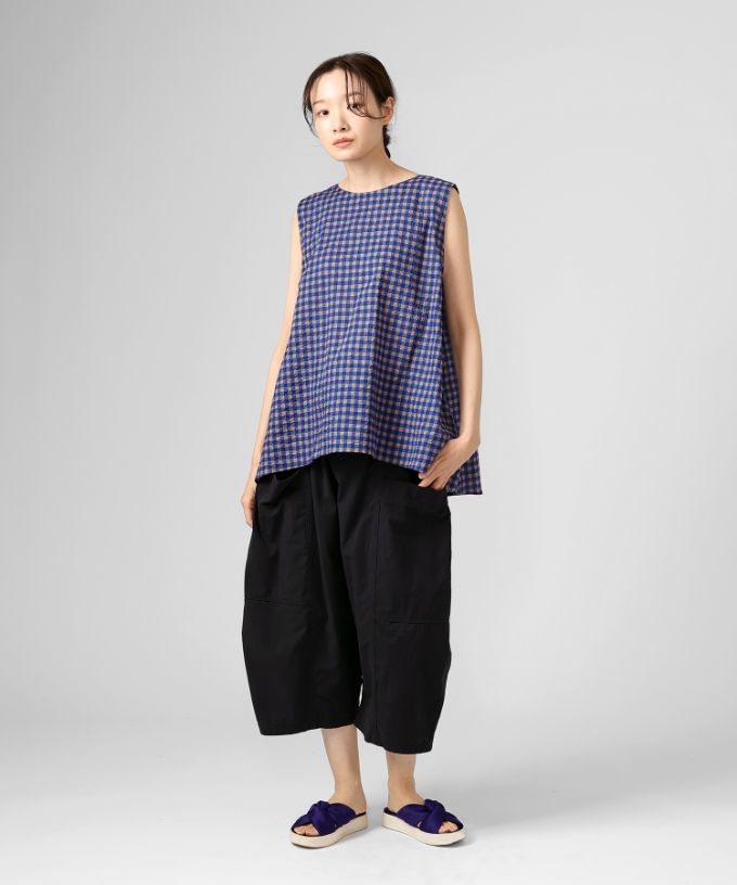 ピピパンツ　サイドポケットがポイントの変形サルエルパンツ