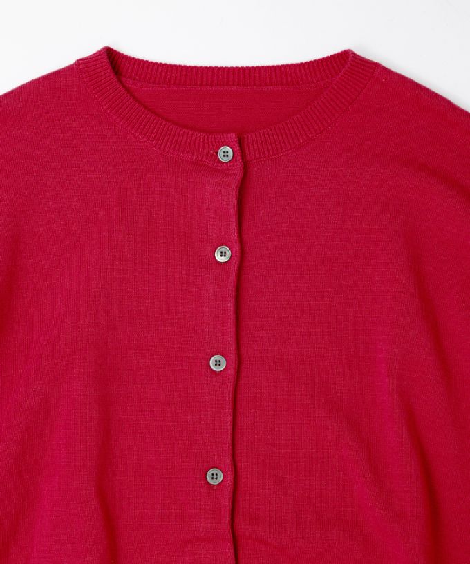 ポレットカーデ 強撚綿サイドスリットカーデ/ITEM,JACKET/TOPS/Shop by