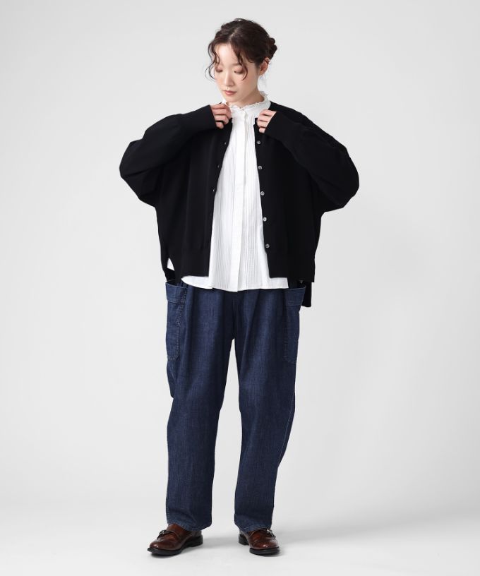 ポレットカーデ 強撚綿サイドスリットカーデ/ITEM,JACKET/TOPS/Shop by