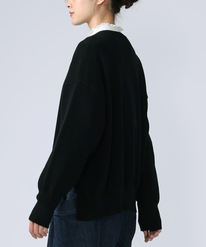 ポレットカーデ 強撚綿サイドスリットカーデ/ITEM,JACKET/TOPS/Shop by