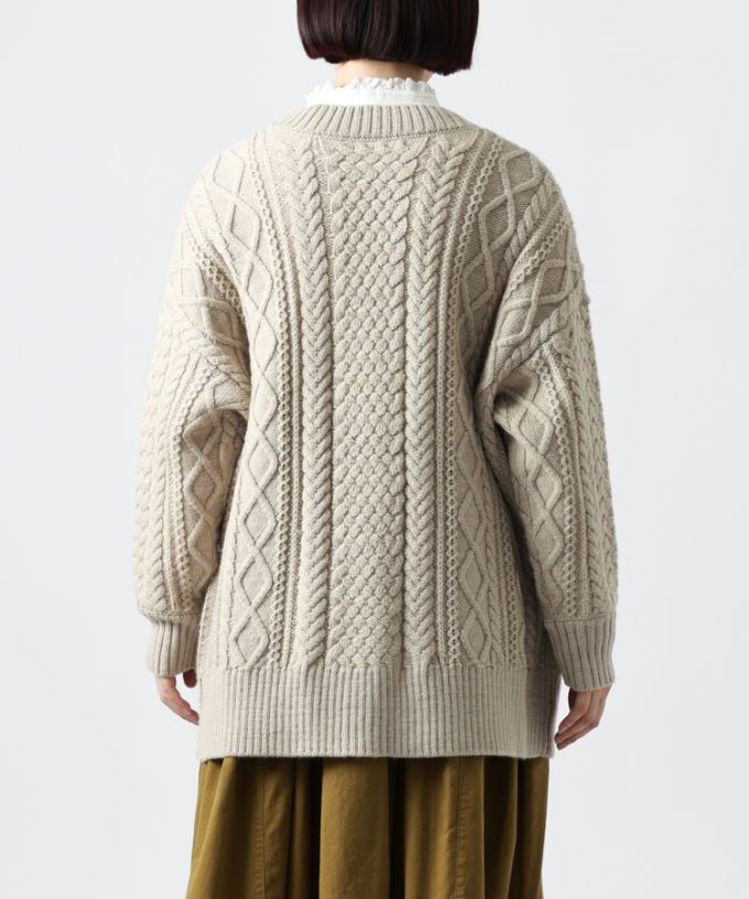 ドリス ケーブル編みざっくりカーデ/ITEM,JACKET/TOPS/Shop by BASCO  