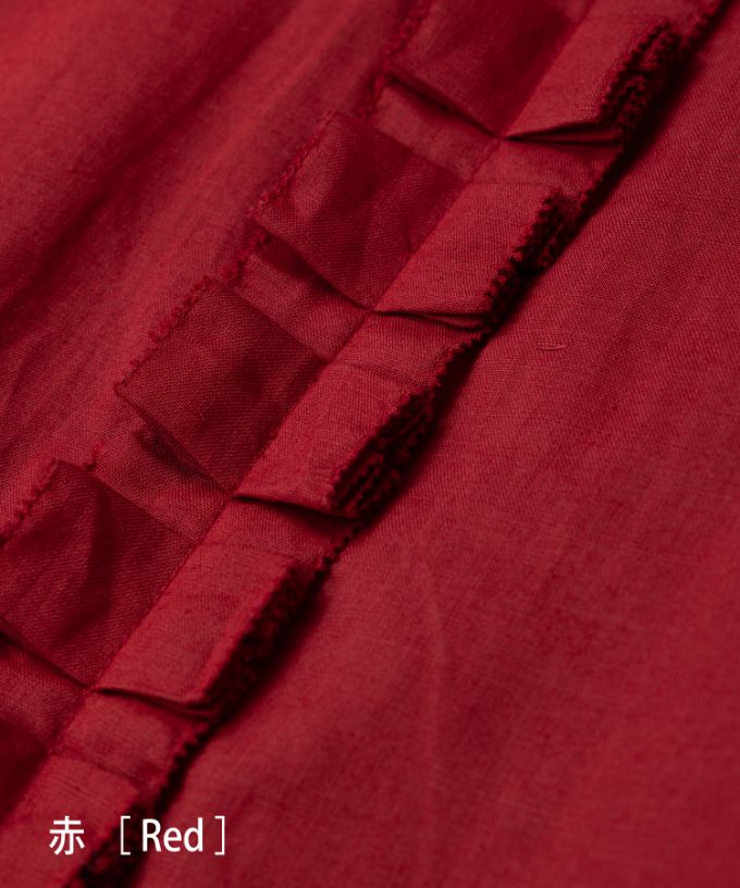 【SALE】ファニエ　フロントフリルのリネンブラウス