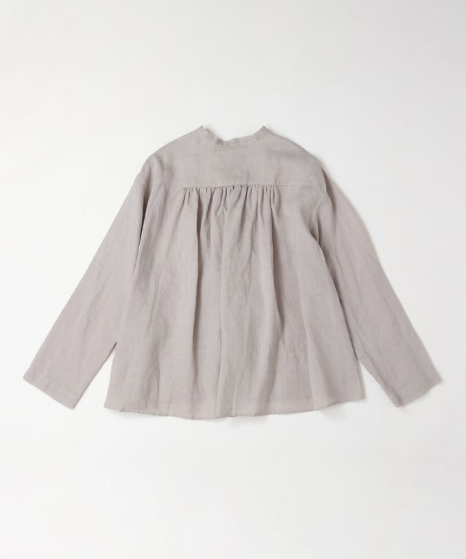 【SALE】ファニエ　フロントフリルのリネンブラウス