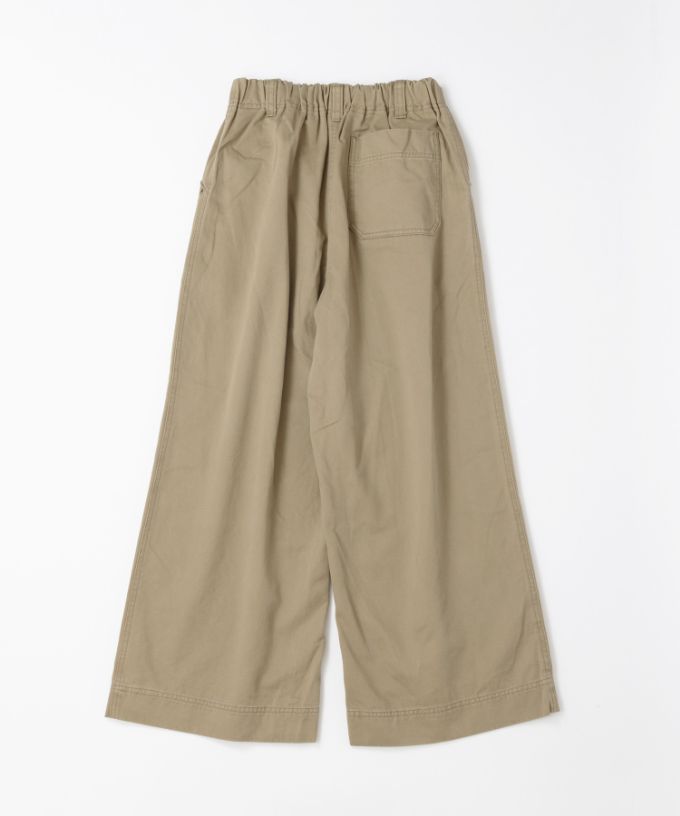 ベルパンツ・E　コットンチノ素材のワイドパンツ　