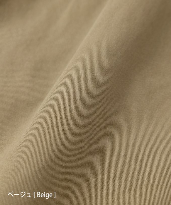 ベルパンツ・E　コットンチノ素材のワイドパンツ　