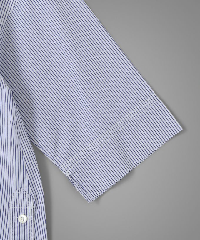 ディラン・C [haddow]　ストライプのサイドボタンプルオーバーシャツ