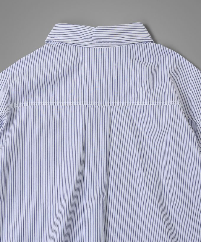 ディラン・C [haddow]　ストライプのサイドボタンプルオーバーシャツ