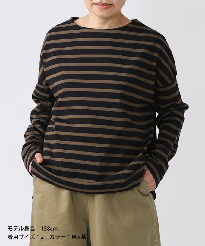 サマンサトップ・E　シンプルなボーダートップス