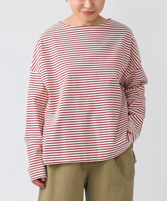 サマンサトップ・E　シンプルなボーダートップス